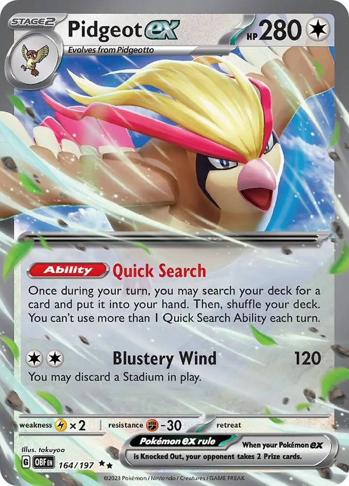 Pidgeot ex, Obsidian Flames 164/197