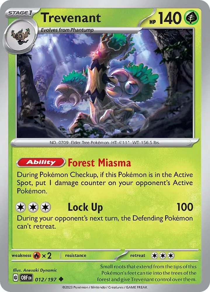 Trevenant, Obsidian Flames 012/197