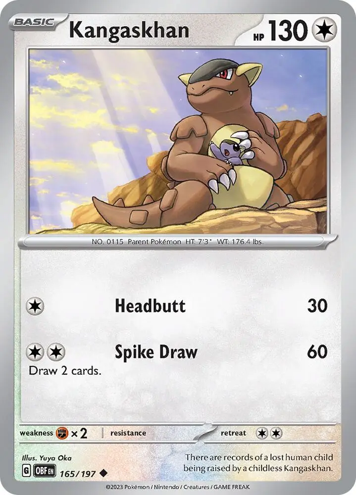 Kangaskhan, Obsidian Flames 165/197