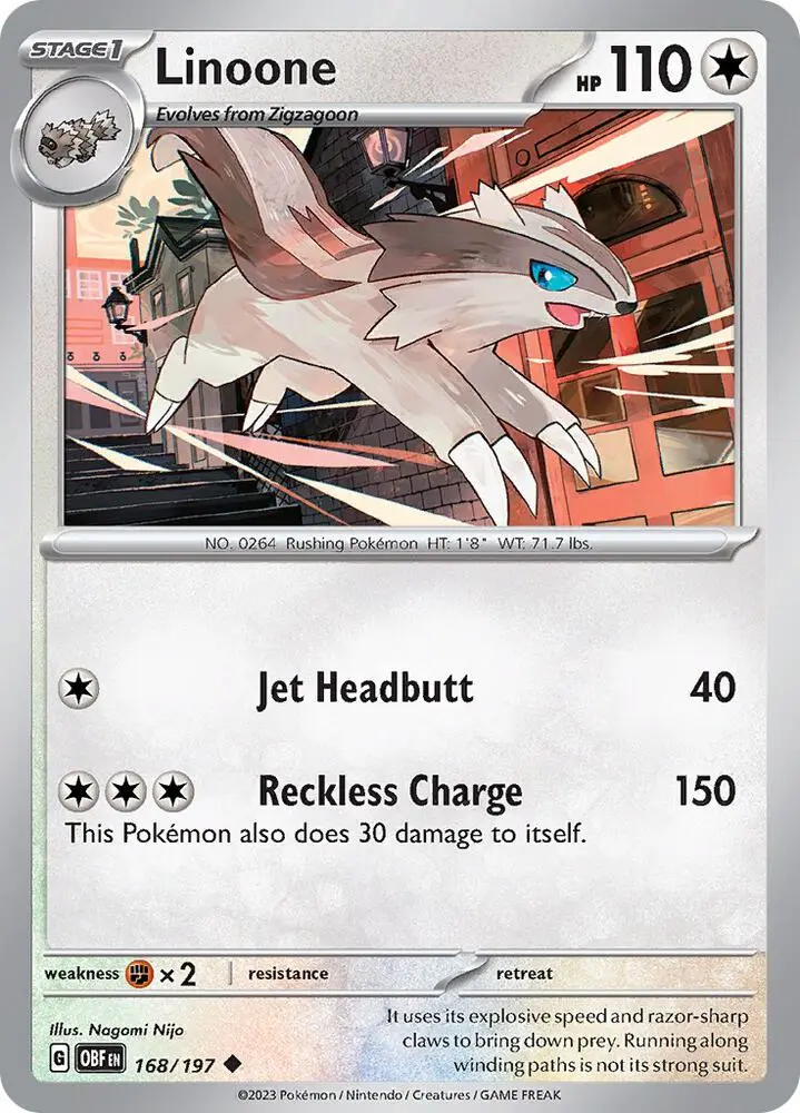 Linoone, Obsidian Flames 168/197