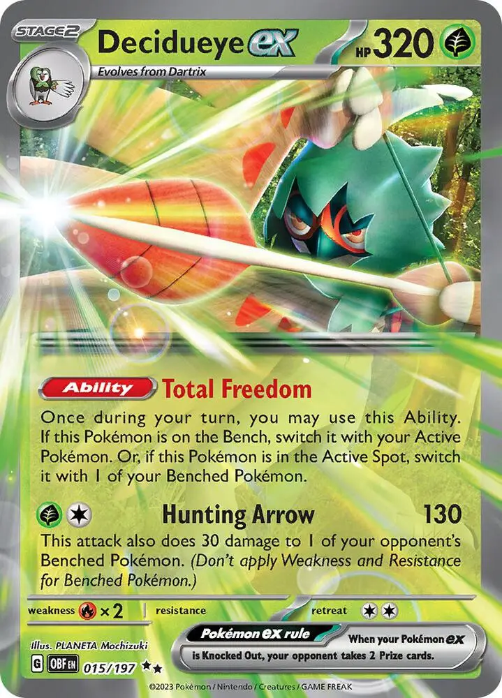 Decidueye ex, Obsidian Flames 015/197