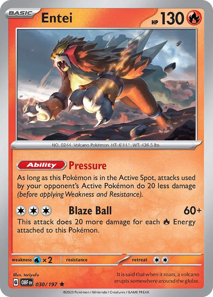 Entei, Obsidian Flames 030/197
