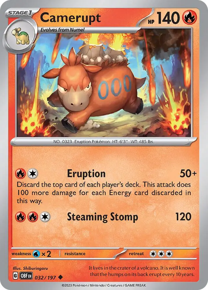 Camerupt, Obsidian Flames 032/197