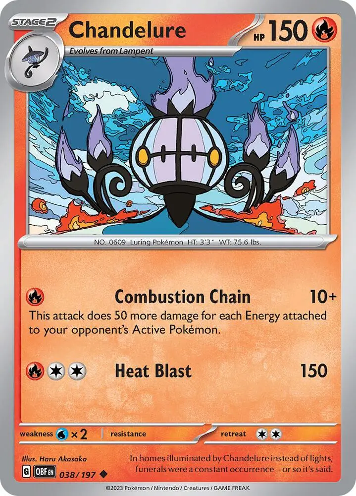 Chandelure, Obsidian Flames 038/197