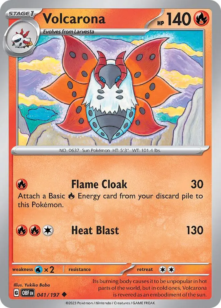 Volcarona, Obsidian Flames 041/197