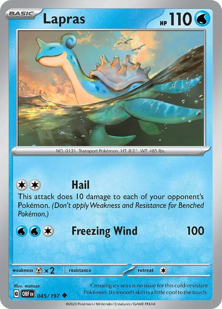 Lapras, Obsidian Flames 045/197