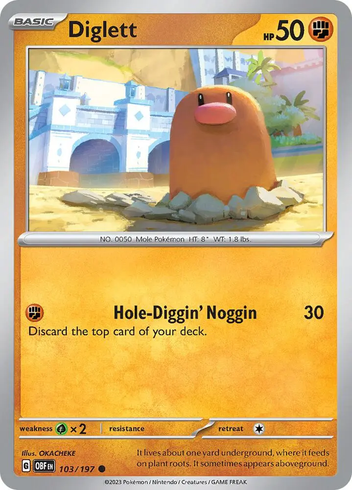 Diglett, Obsidian Flames 103/197