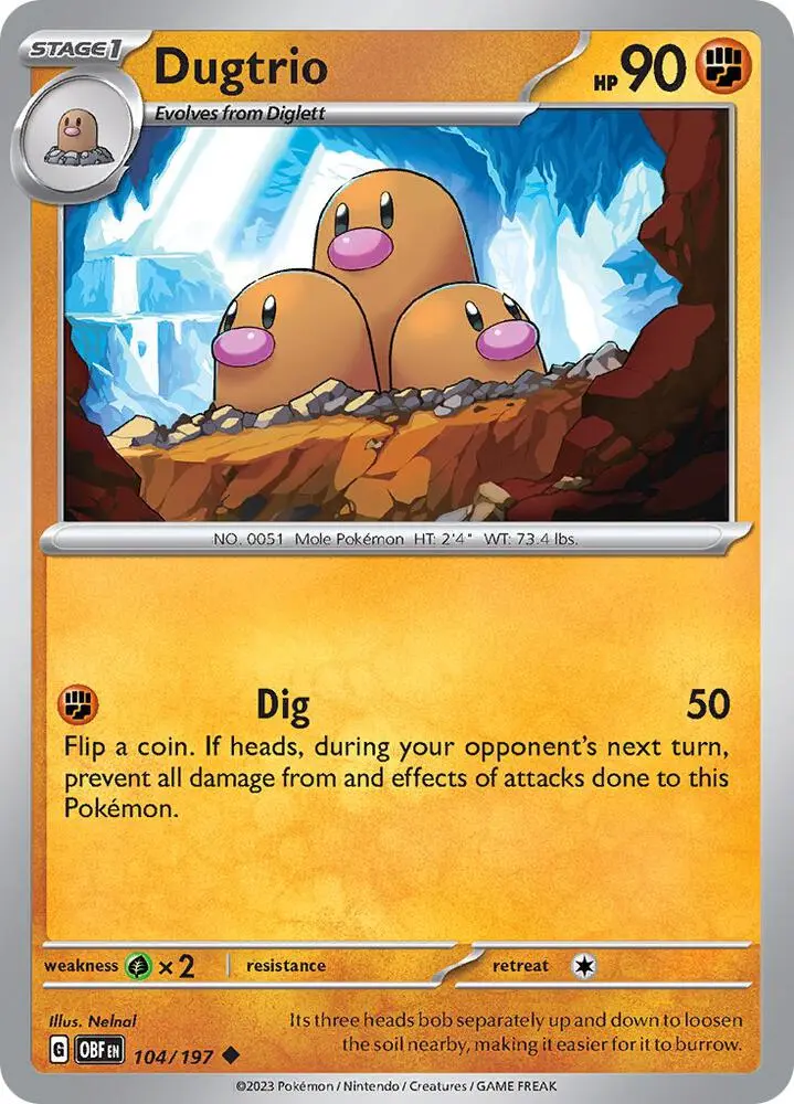 Dugtrio, Obsidian Flames 104/197
