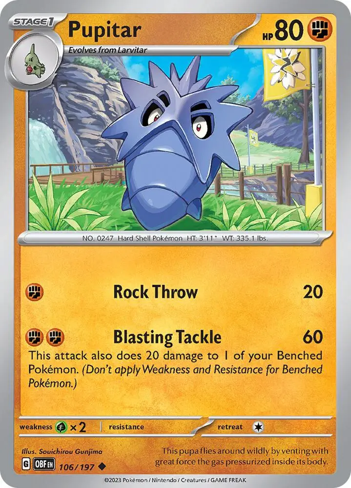 Pupitar, Obsidian Flames 106/197
