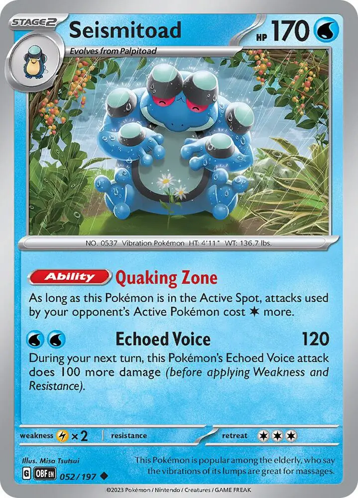 Seismitoad, Obsidian Flames 052/197