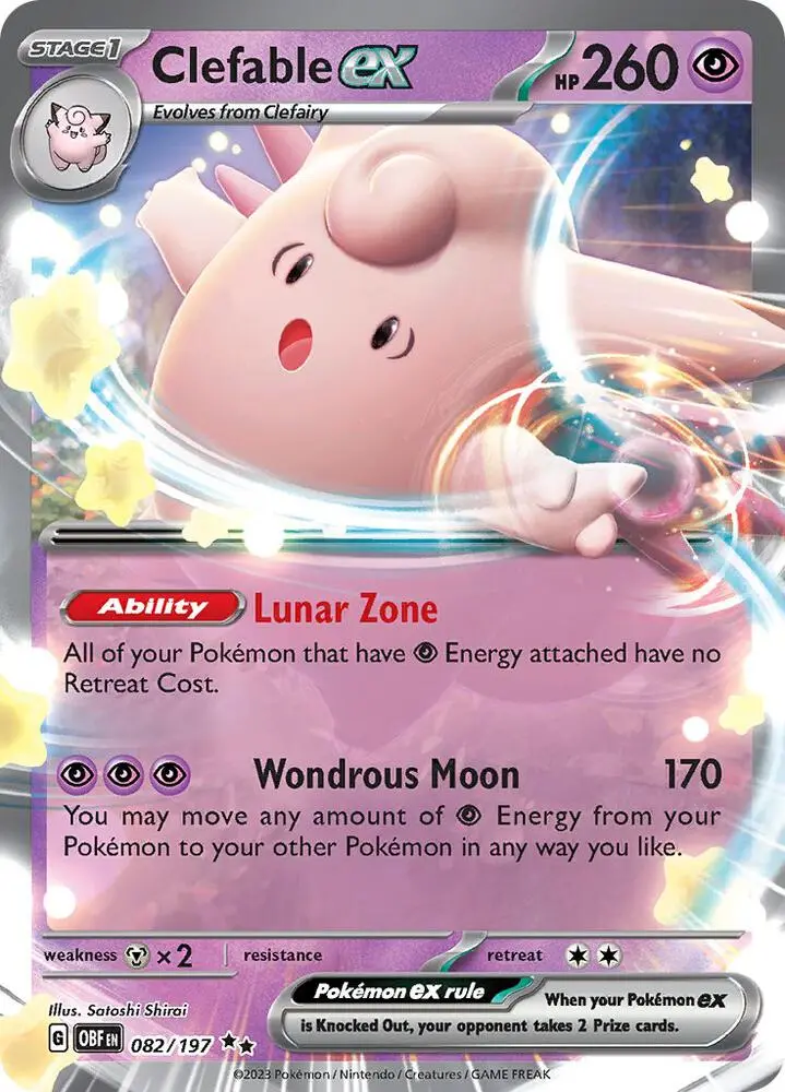 Clefable ex, Obsidian Flames 082/197