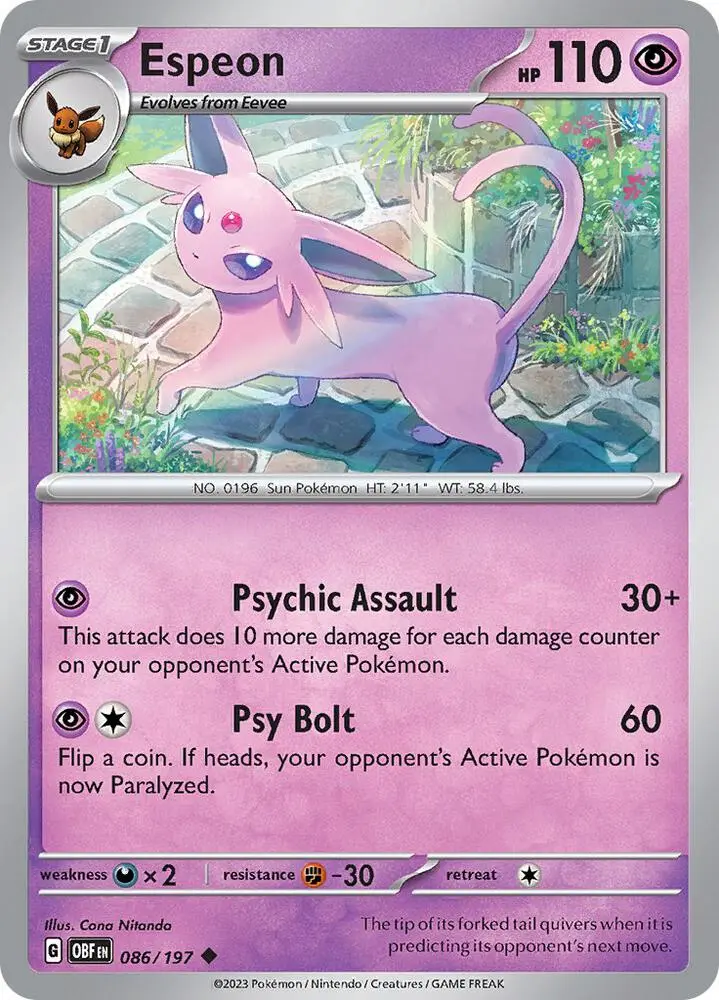 Espeon, Obsidian Flames 086/197