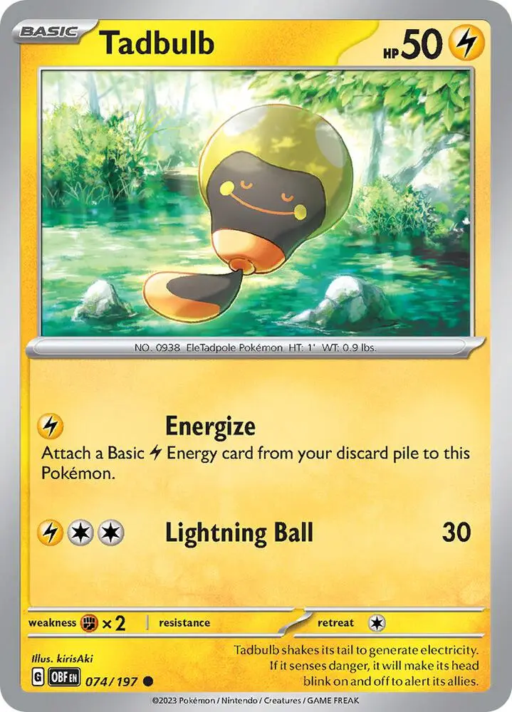 Tadbulb, Obsidian Flames 074/197