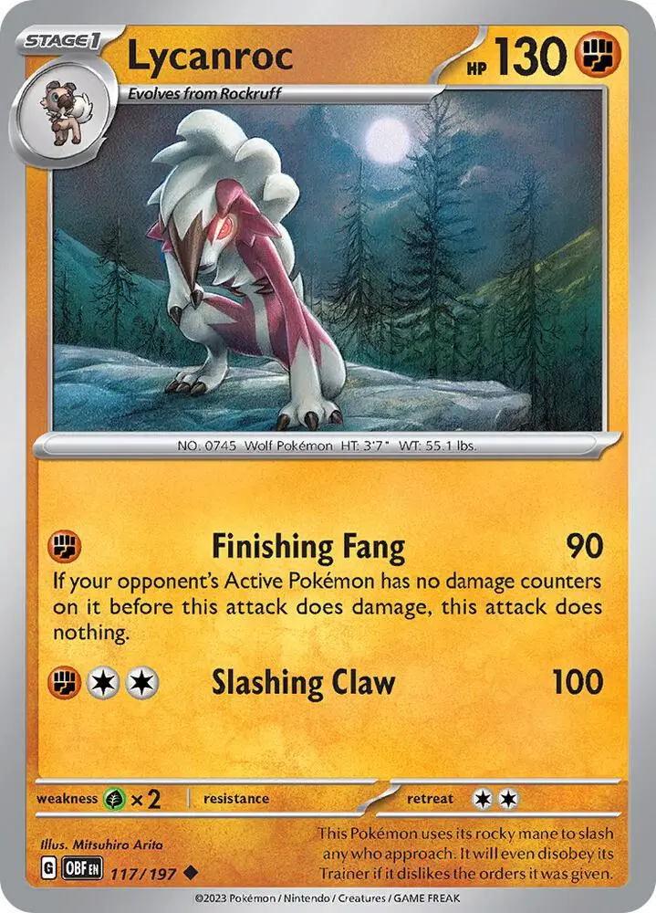 Lycanroc, Obsidian Flames 117/197