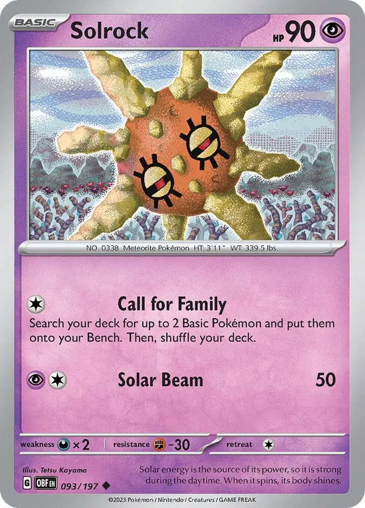 Solrock, Obsidian Flames 093/197