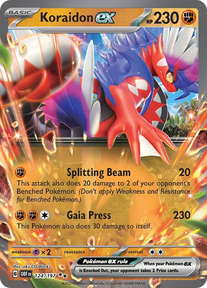 Koraidon ex, Obsidian Flames 124/197