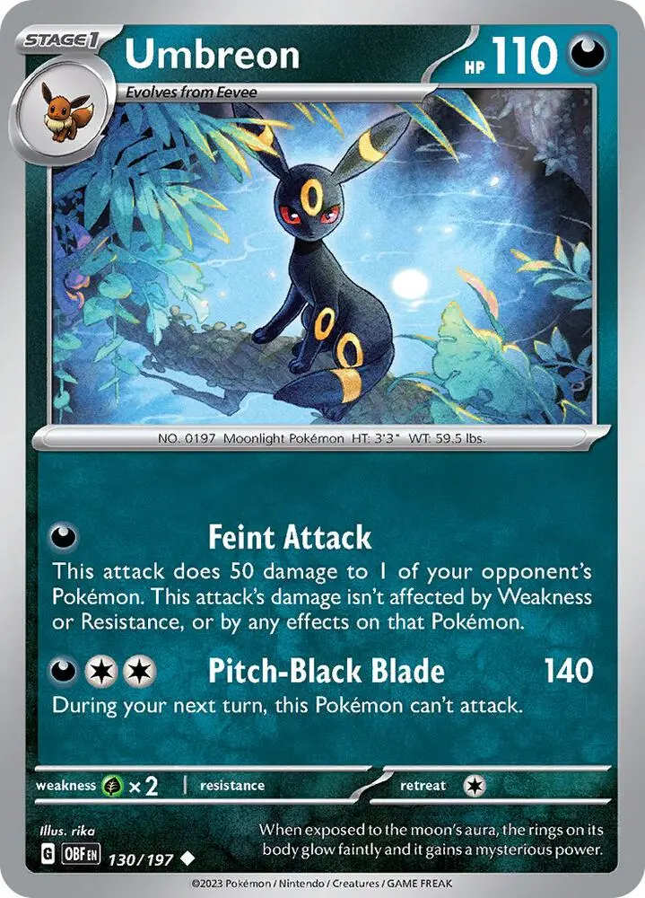 Umbreon, Obsidian Flames 130/197