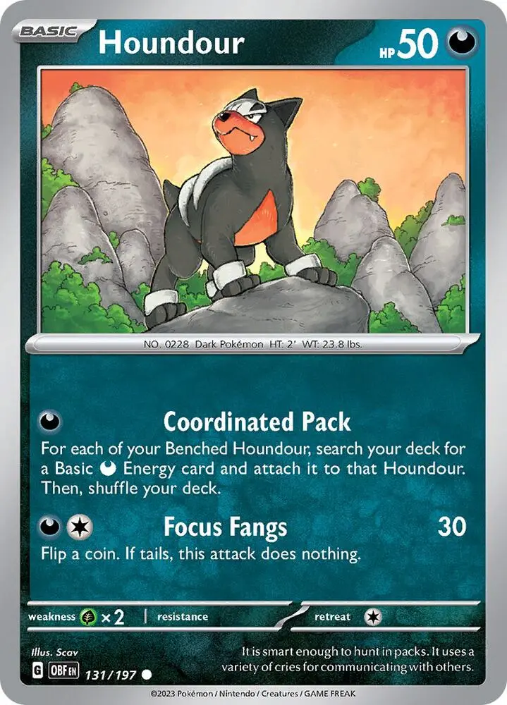 Houndour, Obsidian Flames 131/197