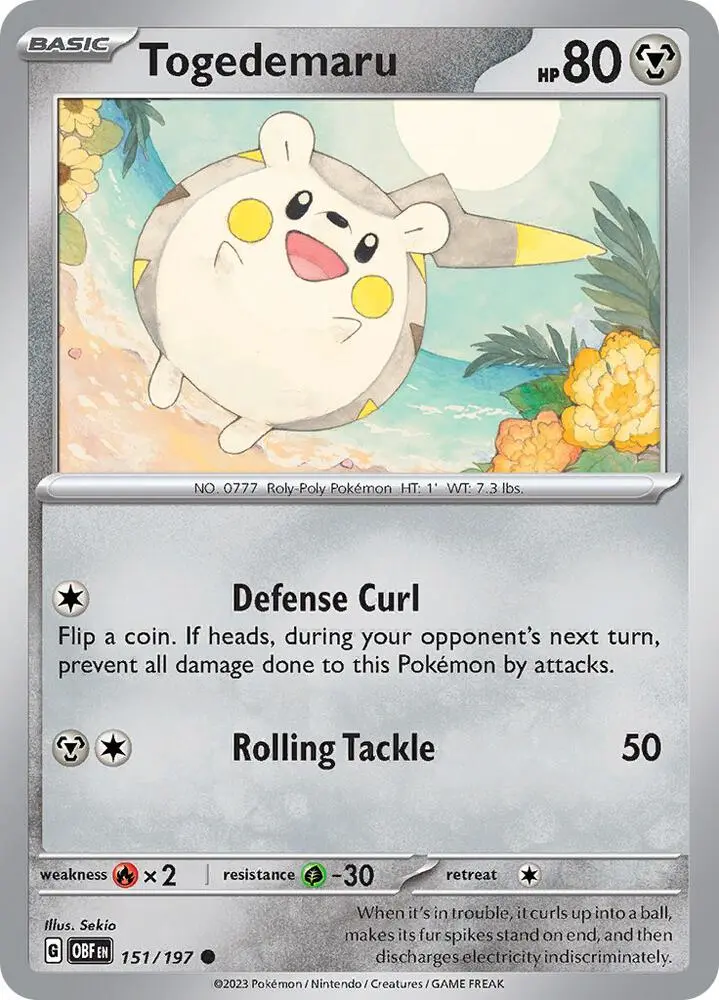Togedemaru, Obsidian Flames 151/197