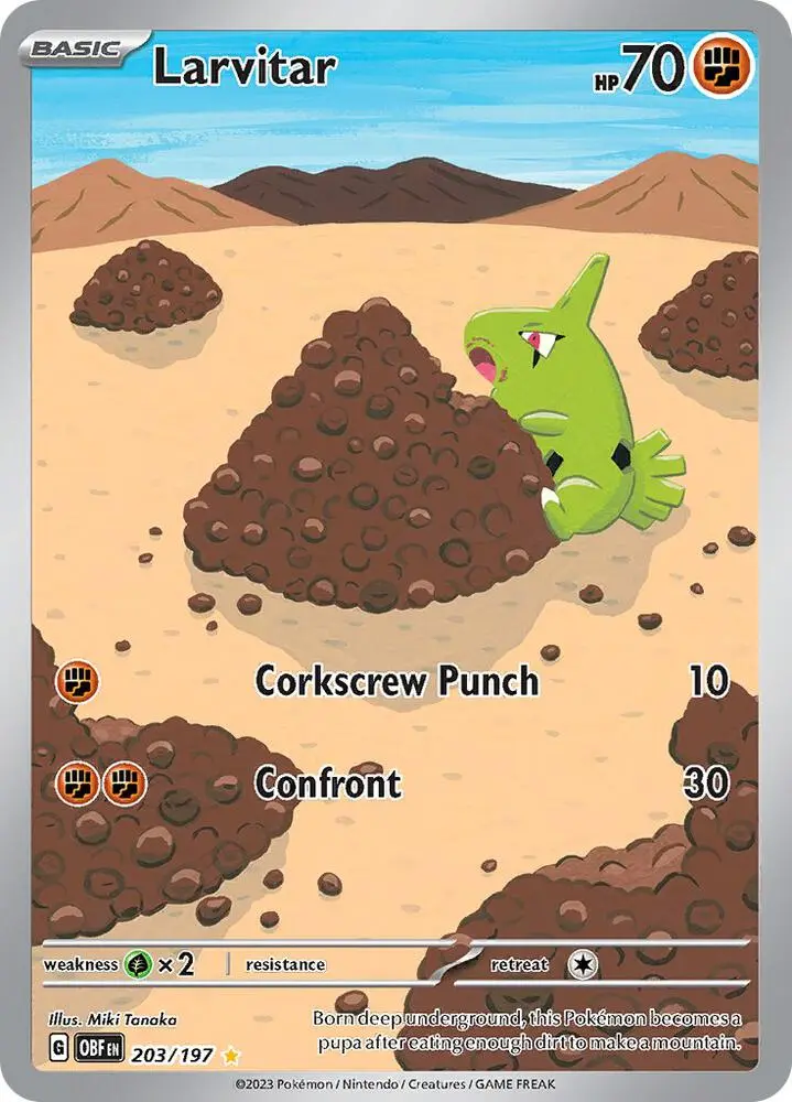 Larvitar, Obsidian Flames 203/197