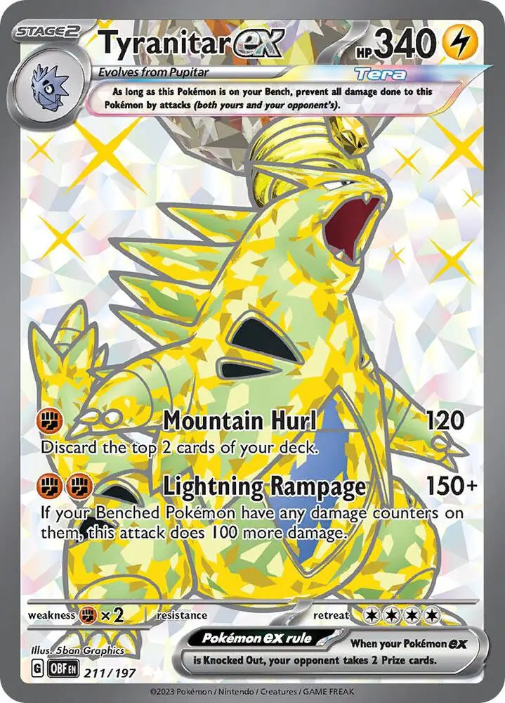Tyranitar ex, Obsidian Flames 211/197