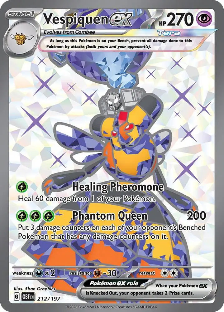 Vespiquen ex, Obsidian Flames 212/197