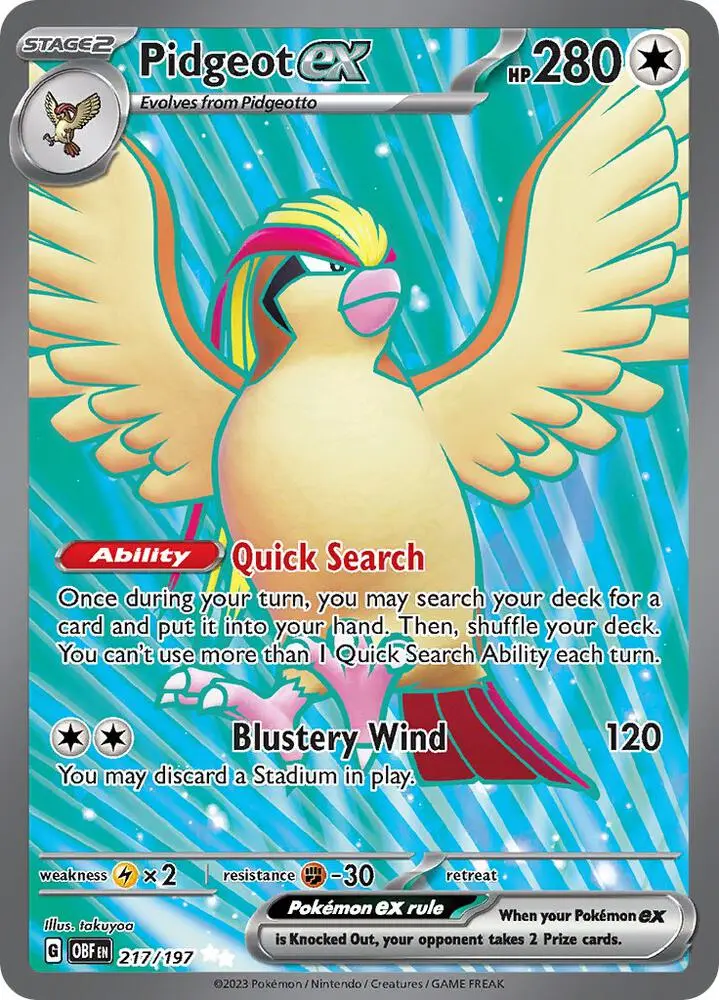 Pidgeot ex, Obsidian Flames 217/197