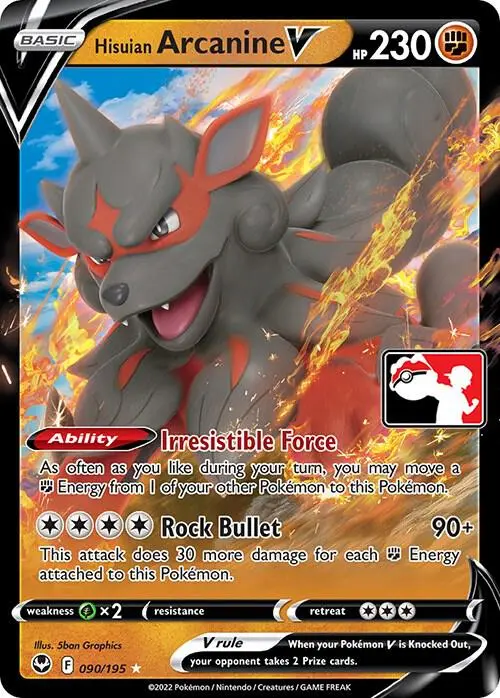 Hisuian Arcanine V, Prize Pack Series Cards 090/195