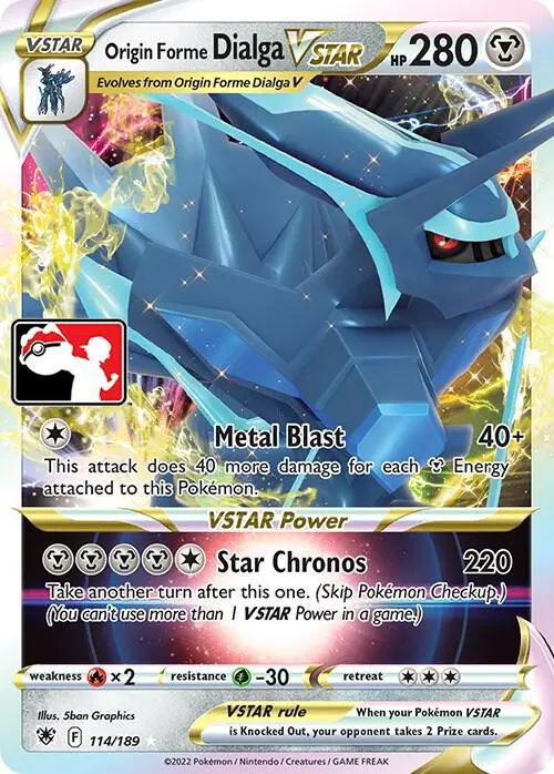 Origin Forme Dialga VSTAR, Prize Pack Series Cards 114/189