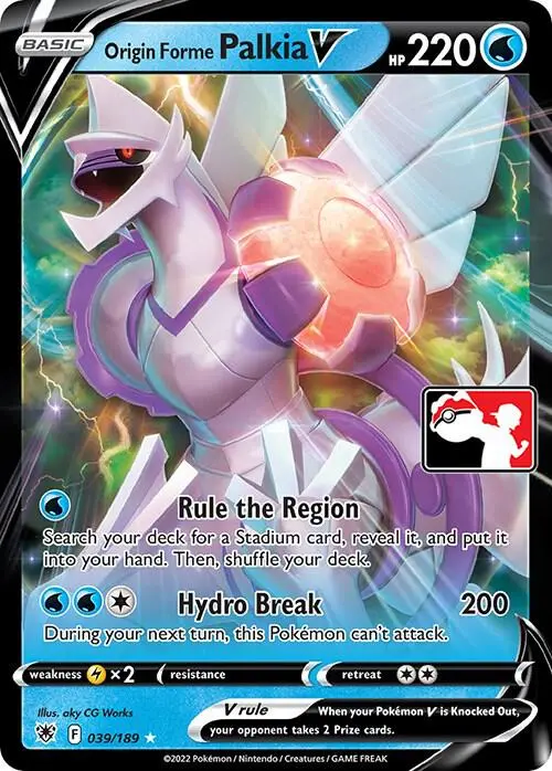 Origin Forme Palkia V, Prize Pack Series Cards 039/189