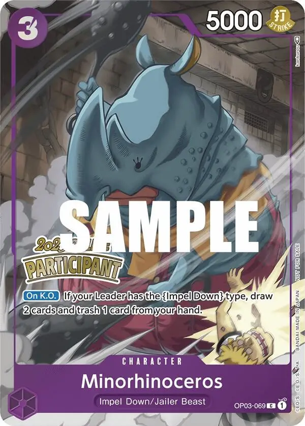 Minorhinoceros (Online Regional 2023 Participant), One Piece Promotion Cards OP03-069
