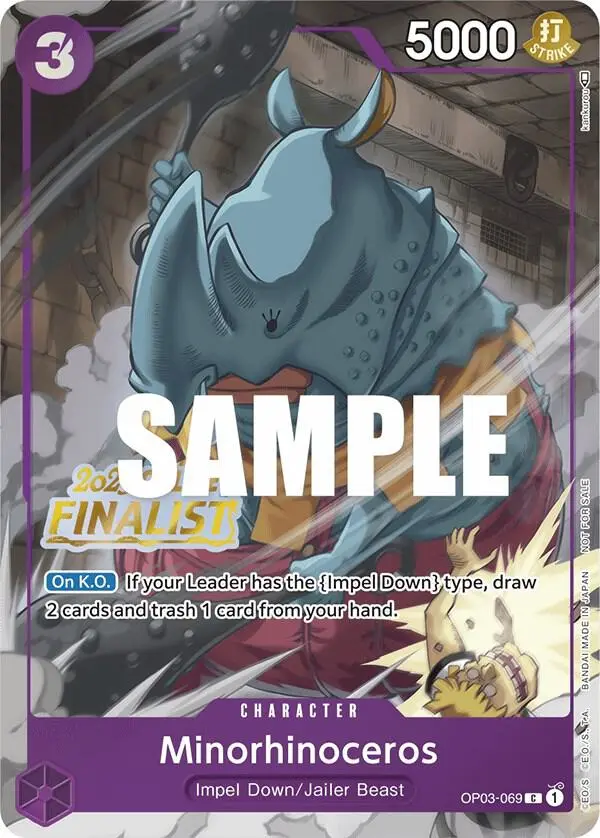 Minorhinoceros (Online Regional 2023 Finalist), One Piece Promotion Cards OP03-069
