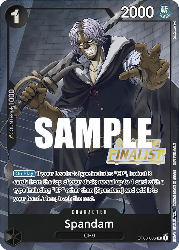 Spandam (Online Regional 2023 Finalist), One Piece Promotion Cards OP03-086