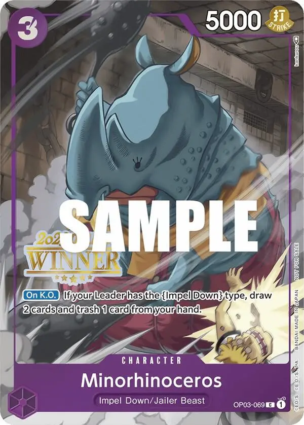 Minorhinoceros (Online Regional 2023 Winner), One Piece Promotion Cards OP03-069