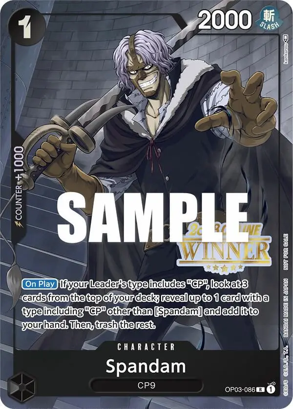 Spandam (Online Regional 2023 Winner), One Piece Promotion Cards OP03-086