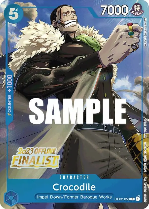 Crocodile (Offline Regional 2023 Finalist), One Piece Promotion Cards OP02-053