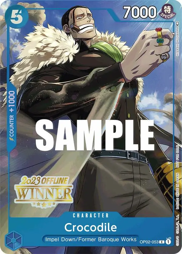 Crocodile (Offline Regional 2023 Winner), One Piece Promotion Cards OP02-053