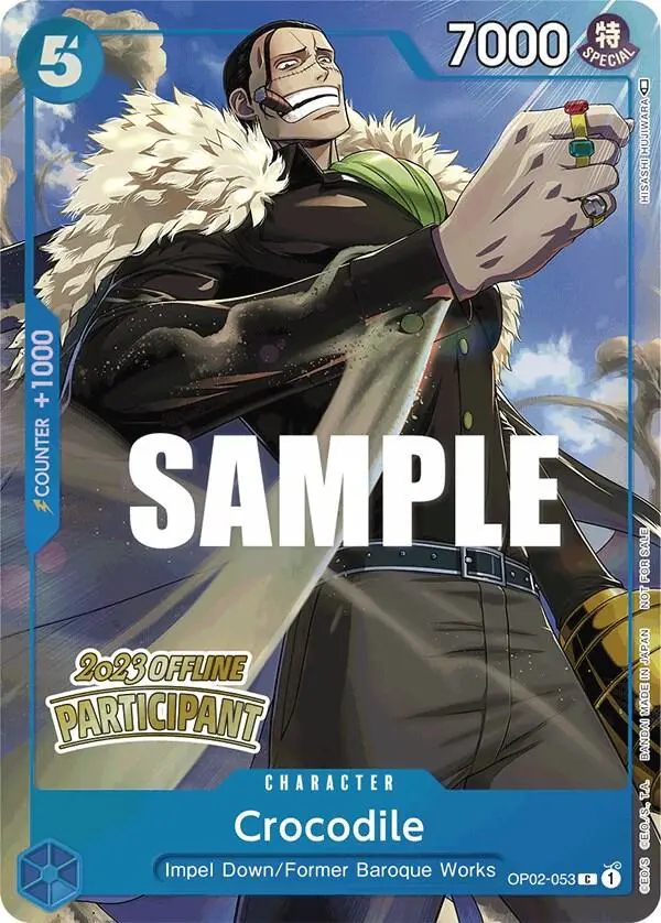 Crocodile (Offline Regional 2023 Participant), One Piece Promotion Cards OP02-053