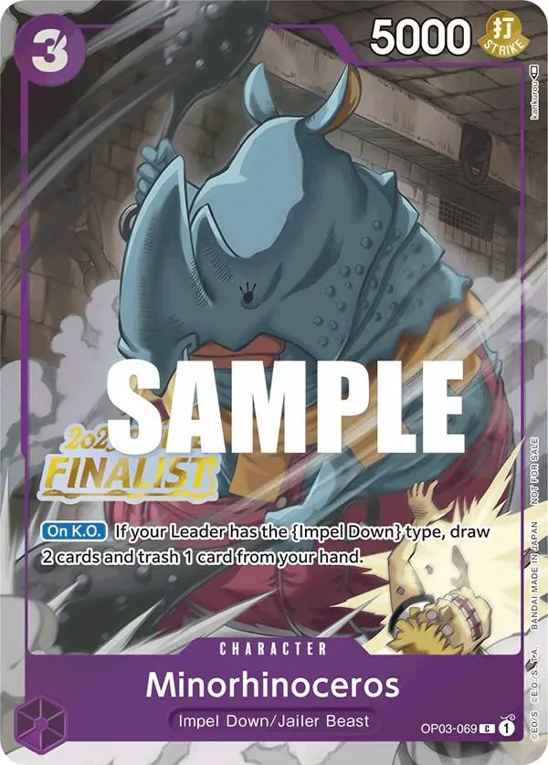 Minorhinoceros (Offline Regional 2023 Finalist), One Piece Promotion Cards OP03-069