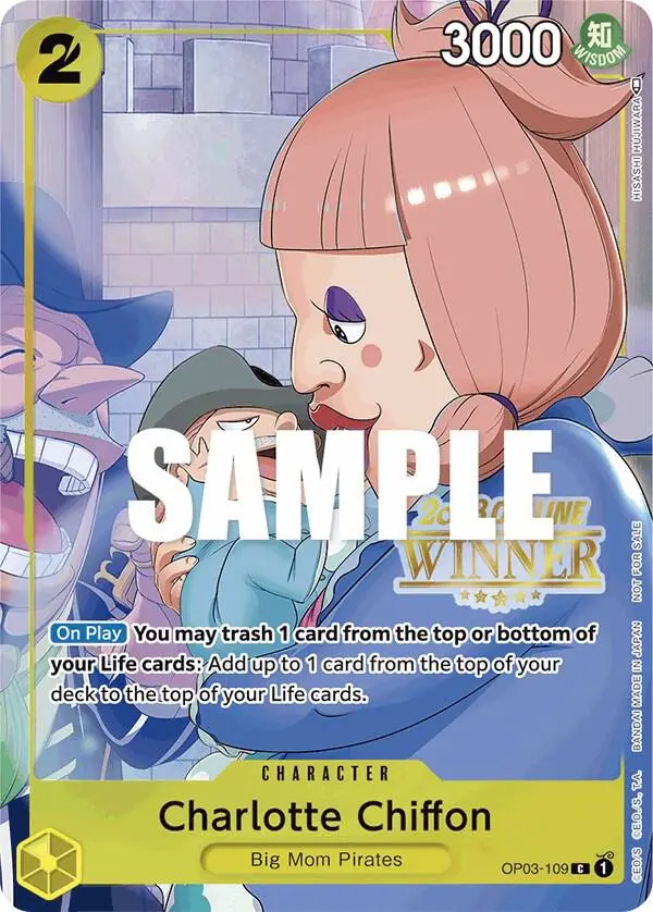 Charlotte Chiffon (Offline Regional 2023 Winner), One Piece Promotion Cards OP03-109