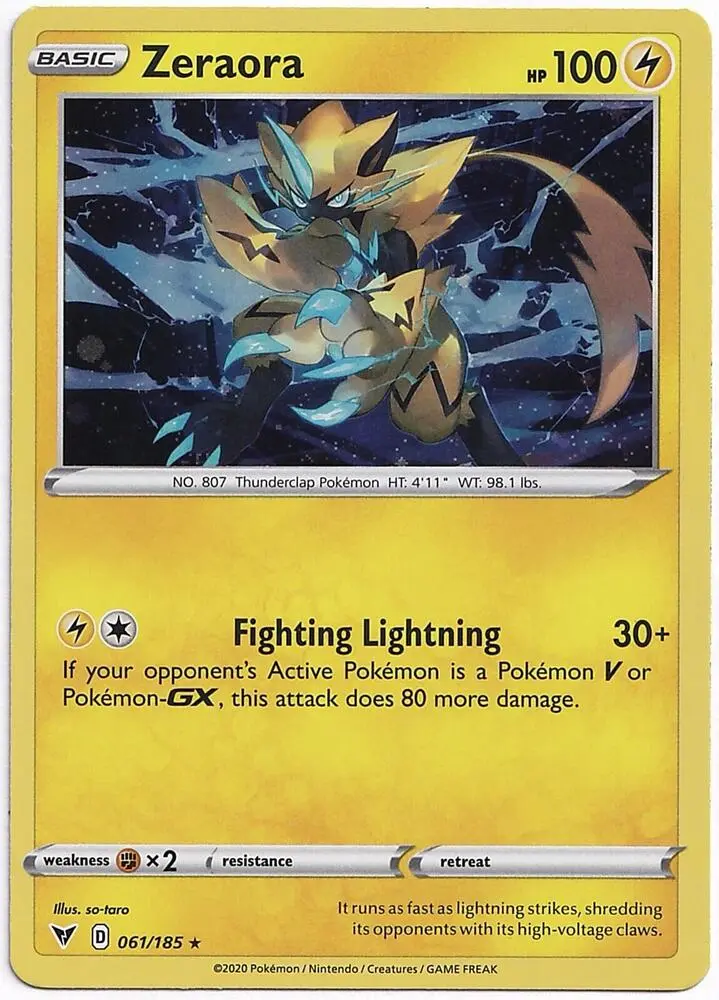 Zeraora, Miscellaneous Cards & Products 061/185