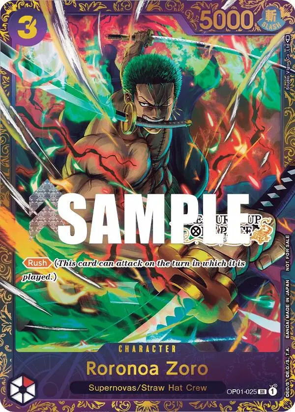 Roronoa Zoro (Treasure Cup), One Piece Promotion Cards OP01-025
