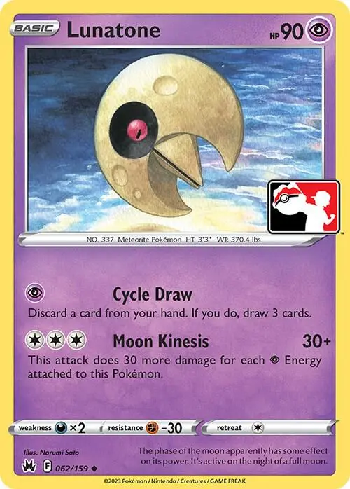 Lunatone, Prize Pack Series Cards 062/159