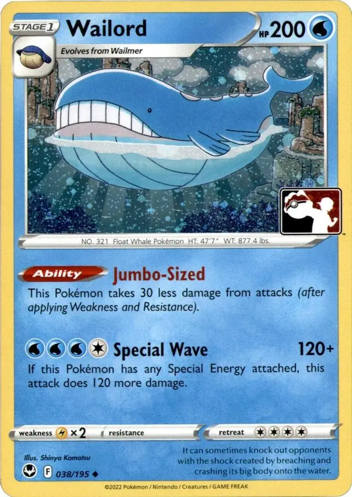 Wailord, Prize Pack Series Cards 038/195