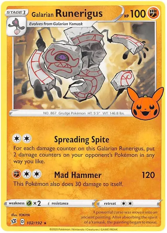 Galarian Runerigus, Trick or Trade BOOster Bundle 2023 102/192