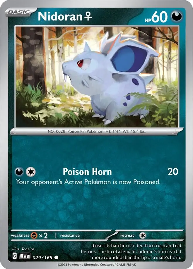Nidoran♀, Pokémon 151 029/165