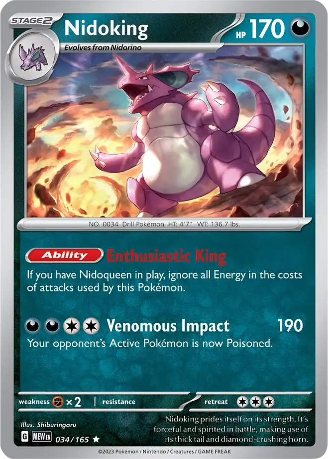 Nidoking, Pokémon 151 034/165
