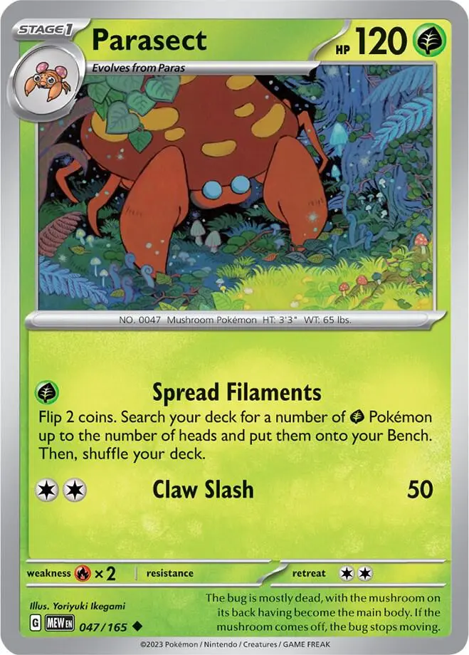 Parasect, Pokémon 151 047/165