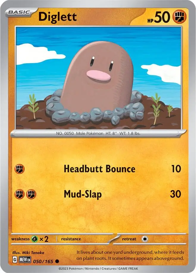 Diglett, Pokémon 151 050/165