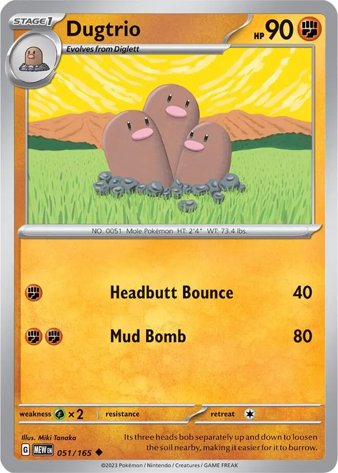 Dugtrio, Pokémon 151 051/165